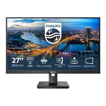 Philips 276B1 - Écran LED - 27" - 2560 x 1440 QHD @ 75 Hz - IPS - 350 cd/m² - 1000:1 - 4 ms - 2xHDMI, DisplayPort, USB-C - haut-parleurs - texture noire