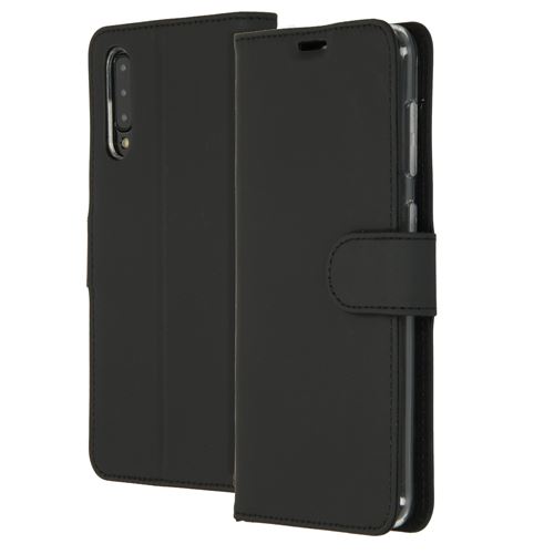 Coque Samsung Galaxy A50 / A30s Étui de téléphone portefeuille de coque silicone Wallet Accezz Cuir artificiel Noir