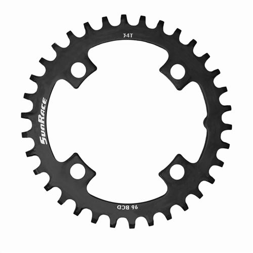 SunRace CRMS00 Plateau étroit large largeur VTT 4 bras 34T Noir