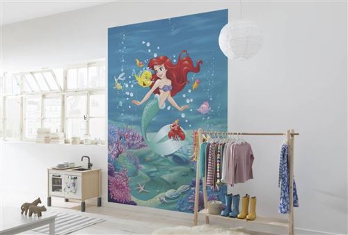 Papier peint Ariel La Petite Sir&egrave;ne et ses amis Disney 184X254 CM