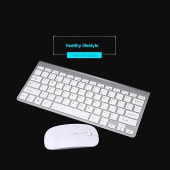 Ensemble mini clavier + souris ultra-mince costume 2,4 G clavier sans fil _hailoihd43 Gris - 1