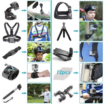 4€69 sur 50-en-1 Action Caméra Kit d'Accessoires pour GoPro Hero 8