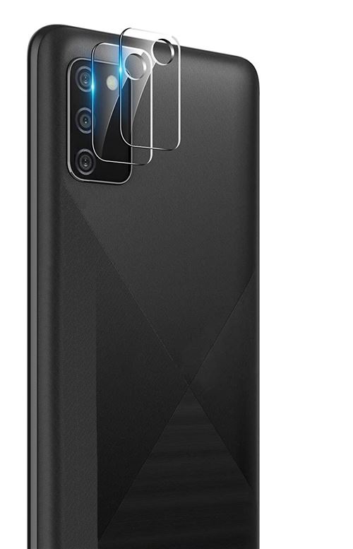 Protection Caméra Transparent pour Samsung A02S [Lot de 2] Verre Lentille Appareil Photo Arrière Film Protection Phonillico®