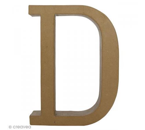 Lettre fantaisie D - 21,5 x 30 cm