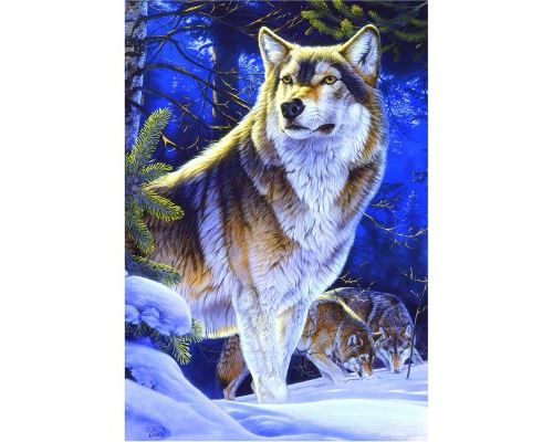 Puzzle 500 Pièces : Loup à l'affût, Educa