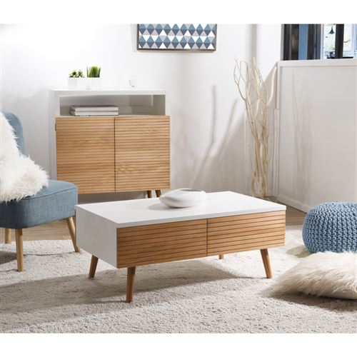 Table basse 4 tiroirs