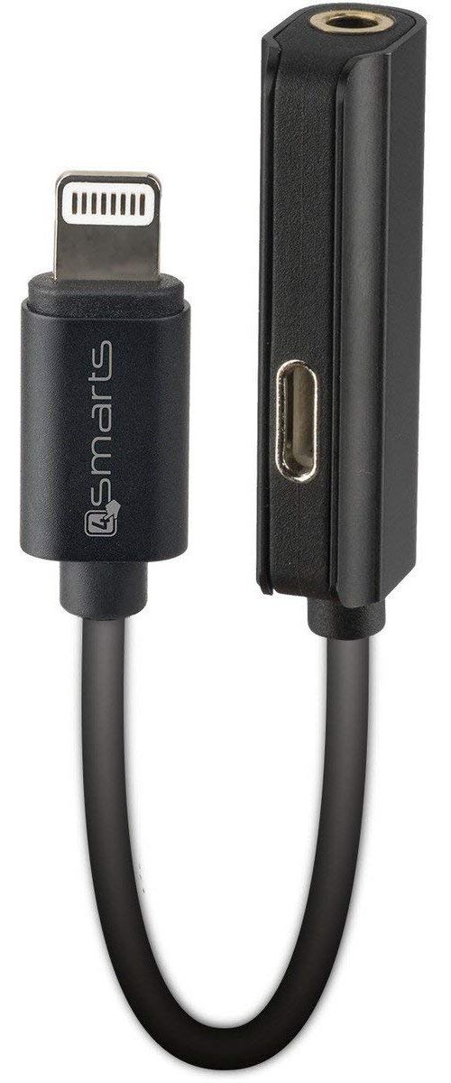 4Smarts Lightning á Lightning & 3,5mm Aux Audio Splitter