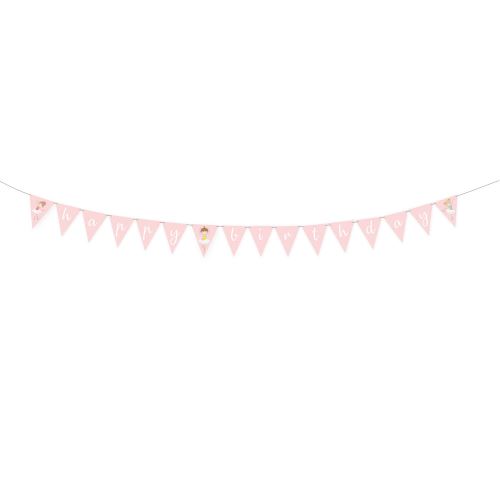 Amscan ligne de drapeau Petite danseuse 180 cm papier rose