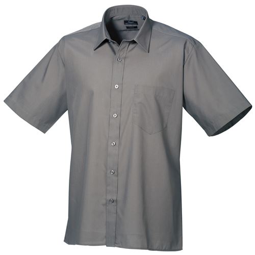 Premier - Chemise à manches courtes - Homme (40/42 FR) (Gris foncé) - UTRW1082