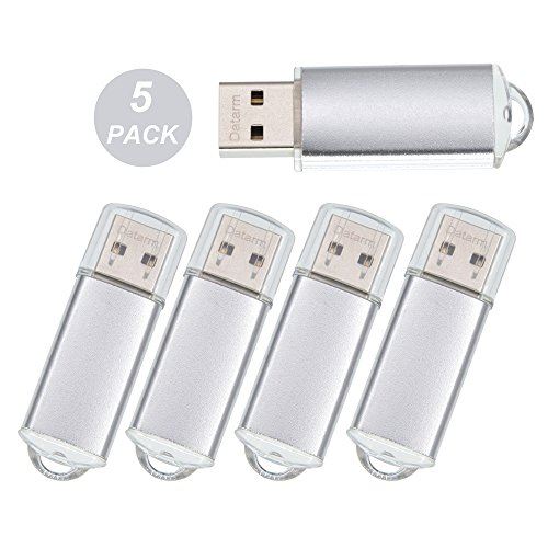 Datarm 5 Pièce Cles USB 8Go Argenté Lot de Clé USB Facile USB 2.0 Flash Drive