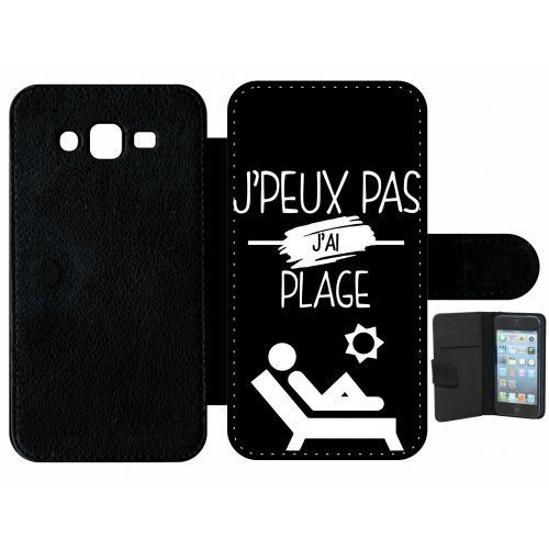 Etui à rabat samsung galaxy j7 j peux pas j ai plage 2