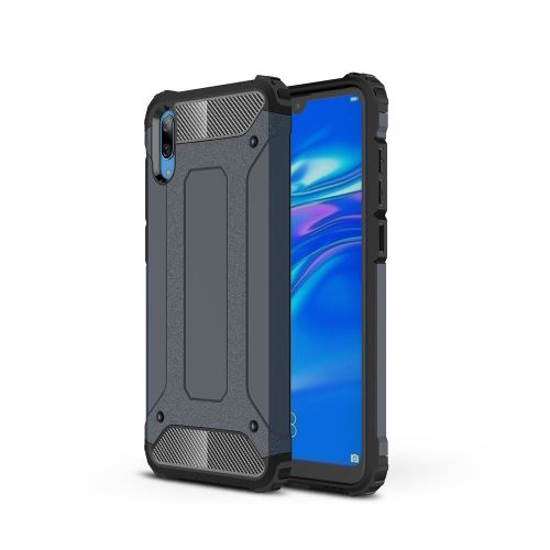 Coque en TPU armure de protection hybride bleu foncé pour votre Huawei Enjoy 9/Y7 Pro (2019)