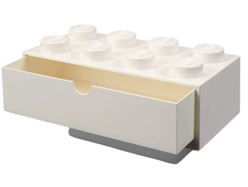 Lego Tiroir De Bureau 8 Plots 31,6 X 15,8 Cm Polypropylène Blanc