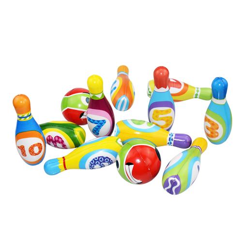 Bowling Ensemble de Jeu Balle en Mousse Jouets Cadeaux Éducatifs 10 Premiers Pins et 2 Ball Intérieur YZLWJ173