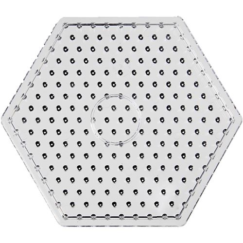 Creotime plaque inférieure perles de repassage hexagonales transparentes 17 cm