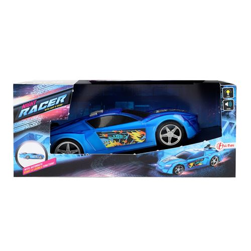 Toi-Toys voiture de course 12 cm bleue avec son et lumière