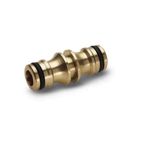 Connecteur En Laiton 2 Voies Karcher - pour Raccorder 2 Tuyaux Équipés De Raccords Rapides