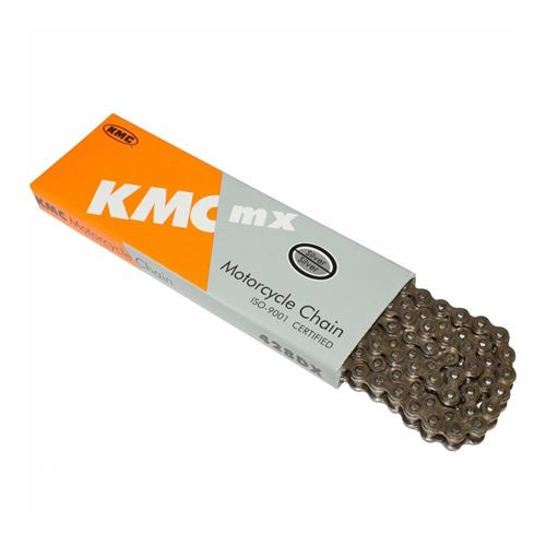 Chaine moto off road 428 kmc 428dx renforce 134 maillons (80 a 150 cc)