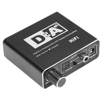 TD® Convertisseur de signal audio 3,5 mm à fibre numérique coaxiale à canal  L / R à grande coque numérique vers analogique - Cdiscount Informatique