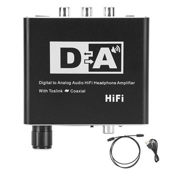 TD® Convertisseur de signal audio 3,5 mm à fibre numérique coaxiale à canal  L / R à grande coque numérique vers analogique - Cdiscount Informatique