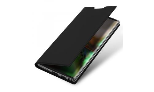 Etui Folio ultra-fin noir Galaxy Note-10 rabat latéral magnétique