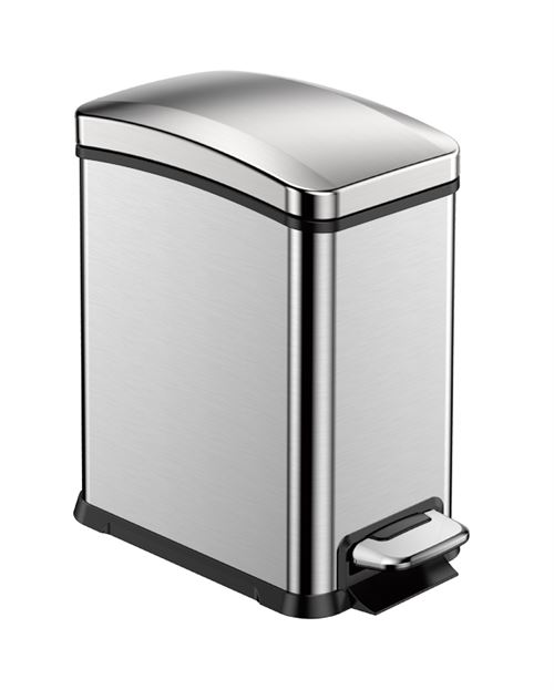 Poubelle new rejoice step bin 8l inox mat, eko