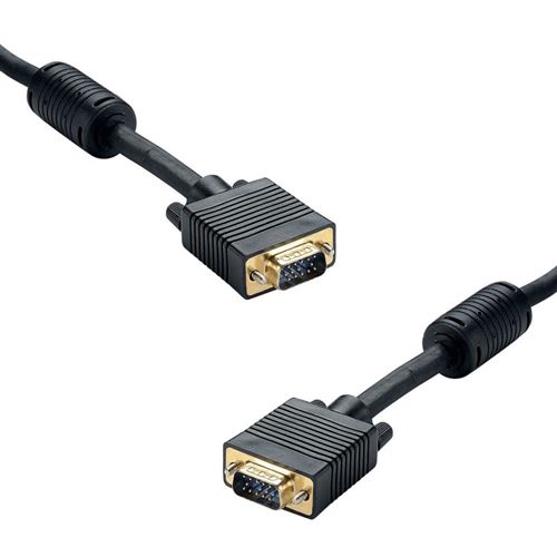 VGA-Kabel HD-15-Stecker auf HD-15-Stecker – 5 m – Schwarz und Gold