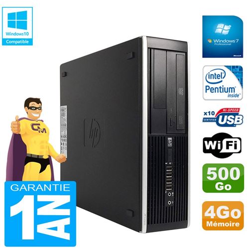 Pc hp compaq pro 6300 sff g630 ram 4go disque 500go graveur dvd wifi w7