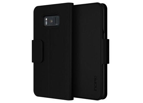 Incipio BREVE FOLIO - Flip cover voor mobiele telefoon - zwart - voor Samsung Galaxy S8