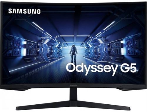 Samsung Odyssey G5 C27G55TQWR - G55T Series - LED-monitor - gebogen - 27 - 2560 x 1440 WQHD @ 144 Hz - VA - 250 cd/m² - 2500:1 - 1 ms - HDMI, DisplayPort - zwart