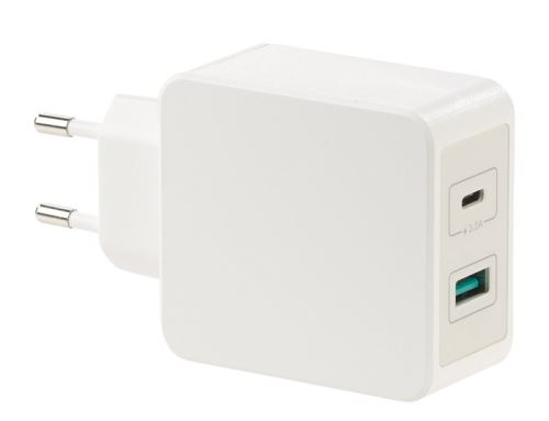 Chargeur secteur USB A & C / 6 A avec fonction Quick Charge