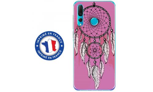 Coque souple pour Huawei P Smart (2019) avec impression Motifs attrape rêve sur fond rose