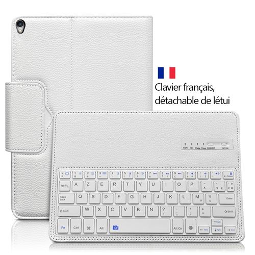 Étui de Protection Blanc avec Clavier Bluetooth Azerty Français pour Apple  iPad Pro 10.5 Pouces - Housse Tablette - Achat & prix