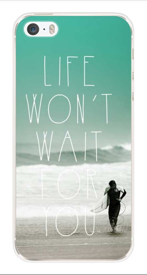 Coque en silicone imprimée compatible iPhone 5 iPhone 5S Surfer