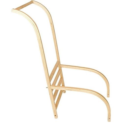 Schreuders sport unisexe nijdam repousser rack et dossier pour luge pliable, bois, beige, taille unique