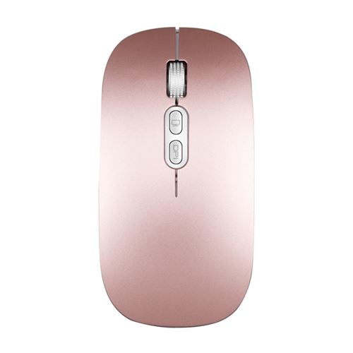 Souris de jeu sans fil Sourdine rechargeable optique de jeu d'USB optique de 2,4 GHz 1600DPI pour PC - Or rose