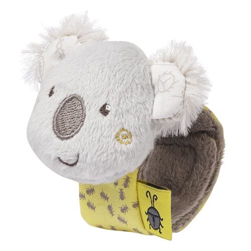 Fehn hochet avec velcro koala 16 cm brun/gris