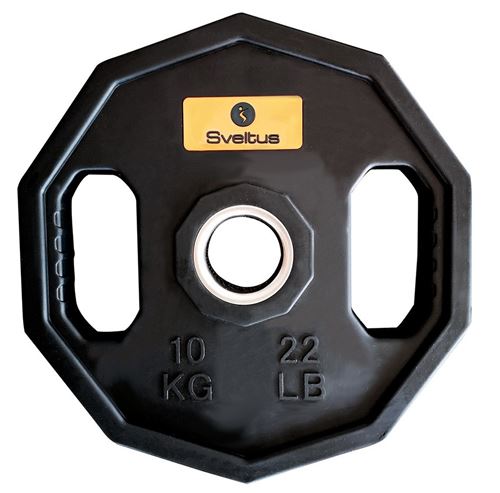 Sveltus plaque de poids Olympic 10 kg acier/caoutchouc noir