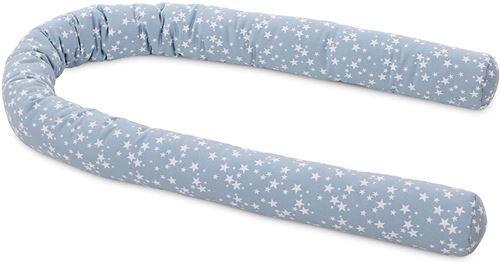 BabyBay Boudin de Lit en Piqué Convient pour Tous Modèles 1 Unité Bleu Ciel avec Étoiles Blanc