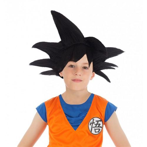 Perruque noire Goku Saiyan Dragon ball Z enfant - Noir - Taille Unique