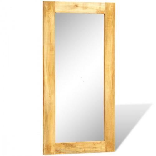 Miroir mural en bois massif Rectangulaire 120 x 60 cm