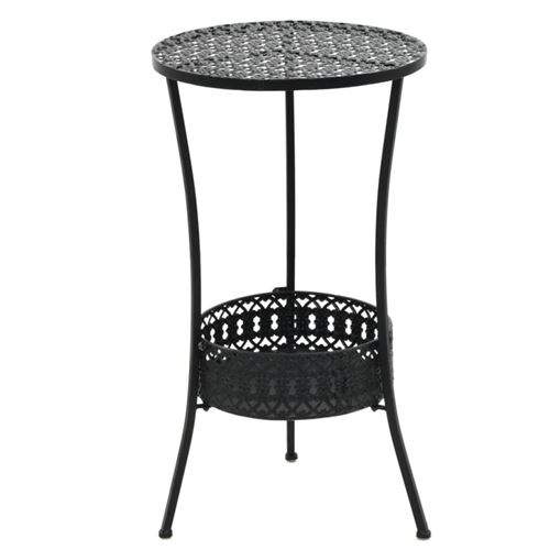 VIDAXL - Table de bistro - Métal - Noir - 40x70 cm - Image 2