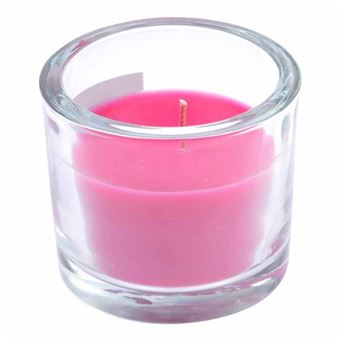 Bougie Verrine Parfumée "Essentiel" 9cm Rose - 1