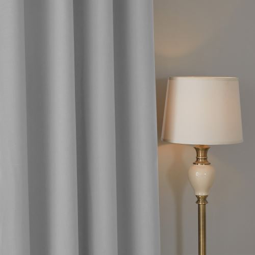 Deconovo Lot De 2 Rideaux Salon Rideaux Occultants Gris Clair Double Face Thermique à Oeillets Isolant Thermique Rideaux Chambre Fille 135x240cm
