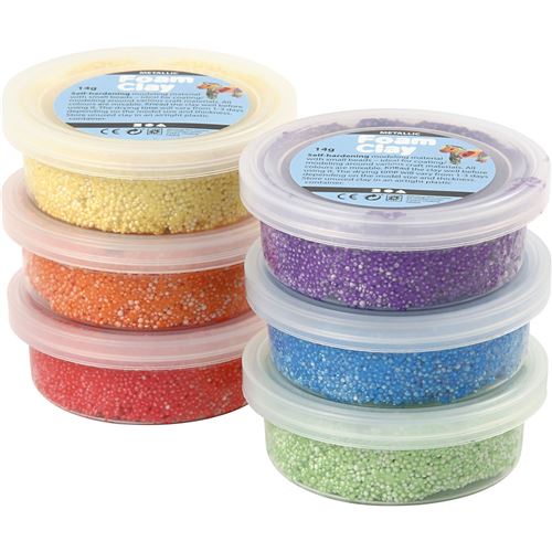 Foam Clay Set d'argile Metallic 6 x 14 grammes 7 pièces (78811)