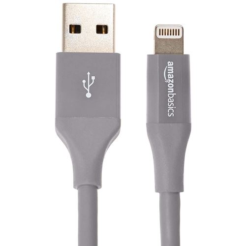 AmazonBasics Câble Lightning vers USB A pour iPhone et iPad - 1,8 m , Lot de 2 , Gris