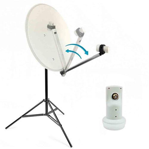 Kit Camping Antenne Satellite 60 cm + Trepied Parabole