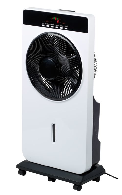 Ventilateur Ø 30 cm avec fonctions vaporisation, anti-insectes & lecteur MP3