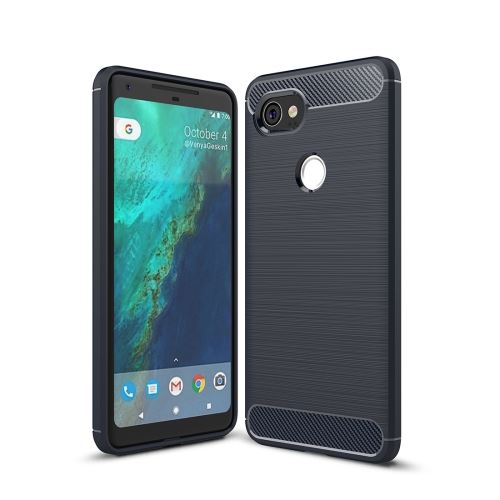 Google Pixel 2 XL Coque Protection TPU Effet brossé bleu foncé ALS53114