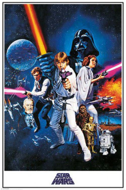 star wars poster - Épisode iv, un nouvel espoir, affiche de cinéma